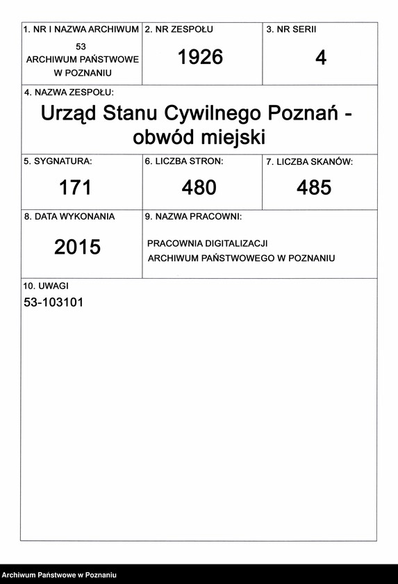 Obraz 1 z jednostki "Księga zgonów t. II"