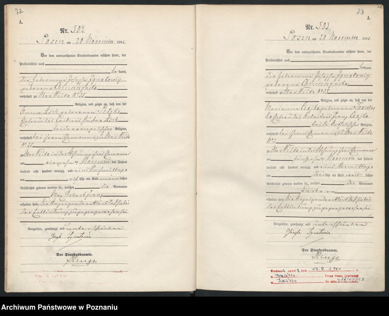 Obraz 14 z jednostki "Księga urodzeń t. II"