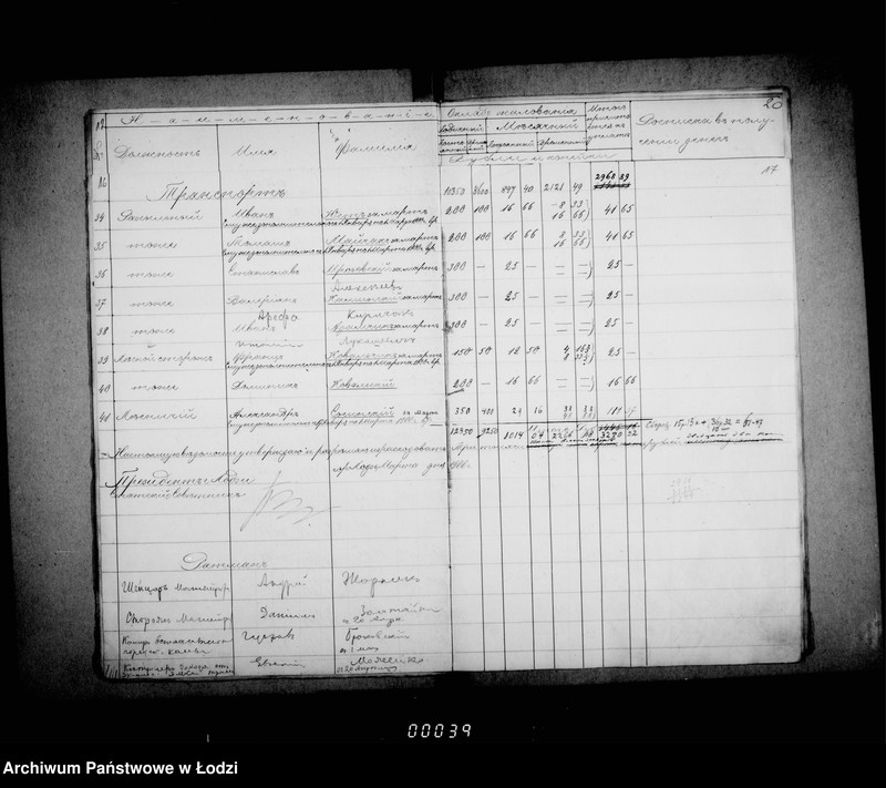 Obraz 14 z jednostki "Trebovatel´nych vedomostej soderžanija činovnikov i služiteli Lodzinskogo Gorodovago Magistrata"