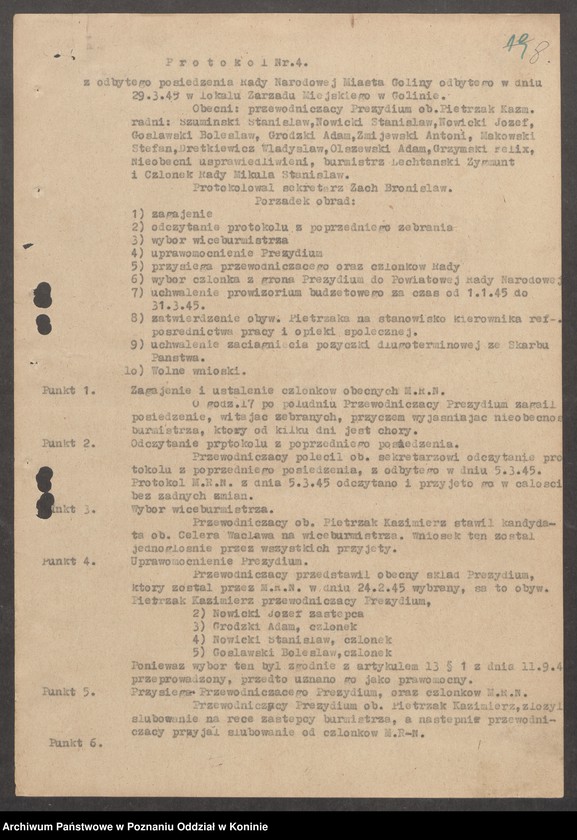 image.from.unit.number "Protokoły posiedzeń [Miejskiej Rady Narodowej]"