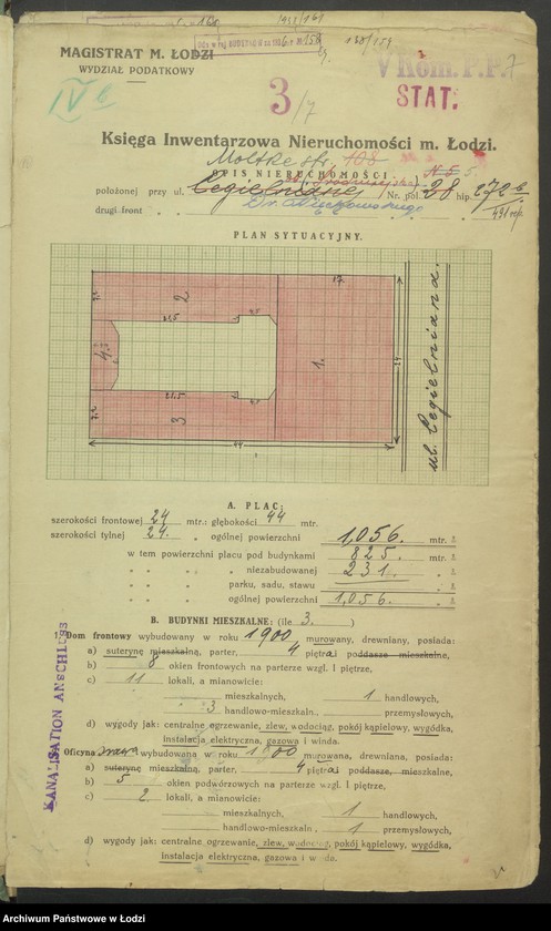 image.from.unit.number "Księga inwentarzowa nieruchomości m. Łodzi ul. Więckowskiego"
