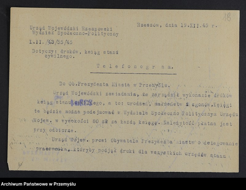 image.from.collection.number "Utworzenie Urzędu Stanu Cywilnego w Przemyślu111"