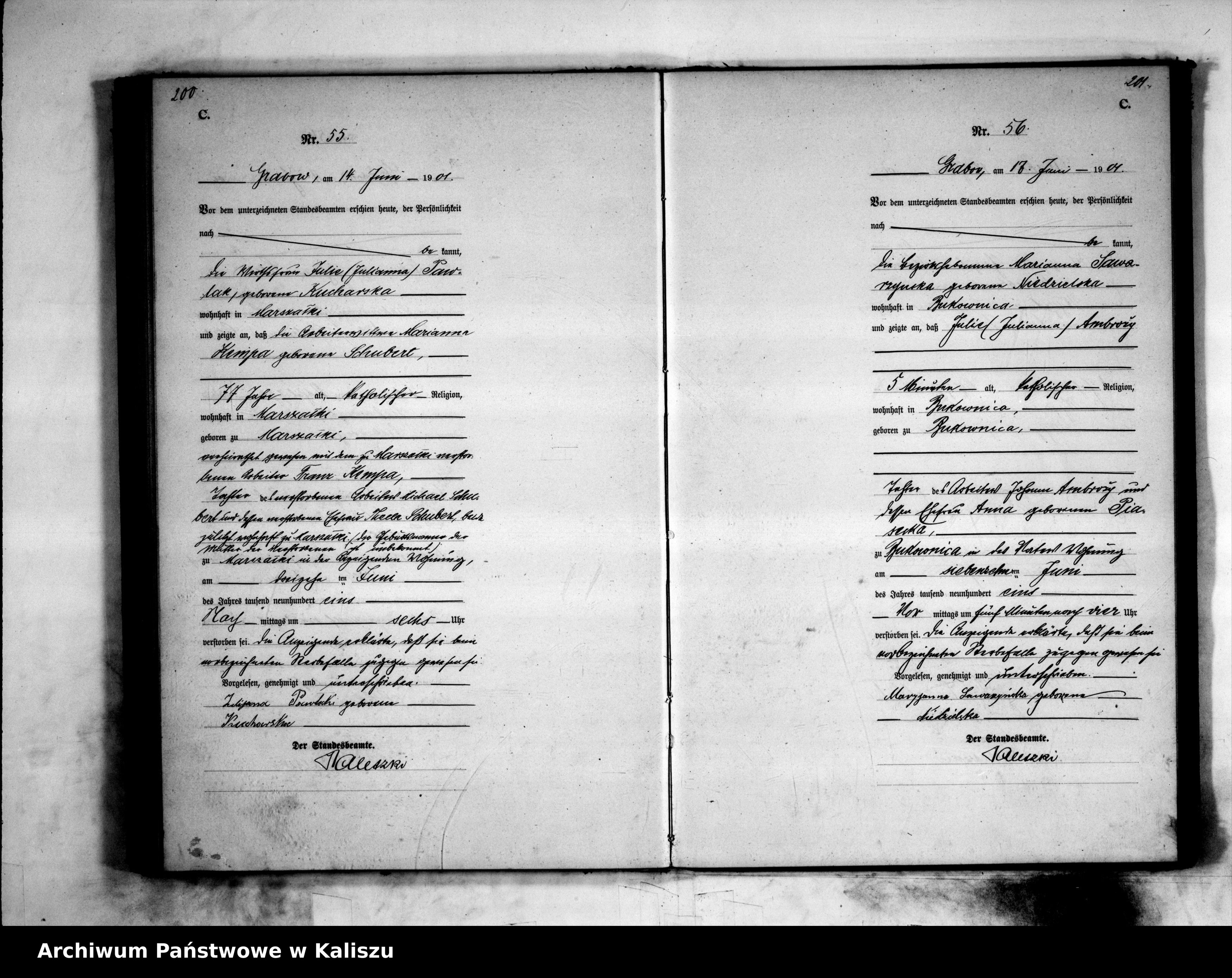 Skan z jednostki: [Księga zgonów]