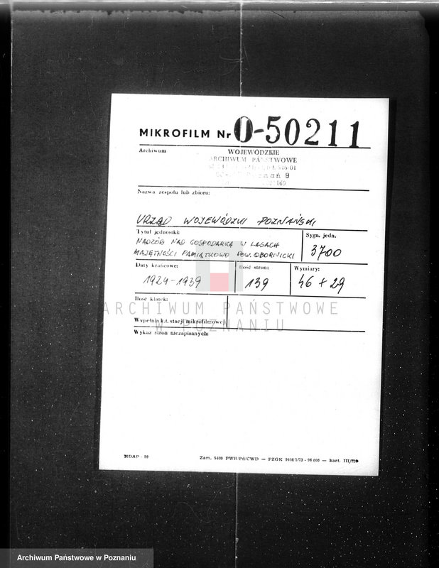 Obraz 4 z jednostki "Nadzór nad gospodarką w lasach majętności Pamiątkowo powiat obornicki"