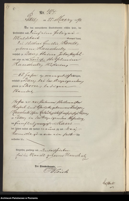 Obraz 17 z jednostki "Księga zgonów t. II"