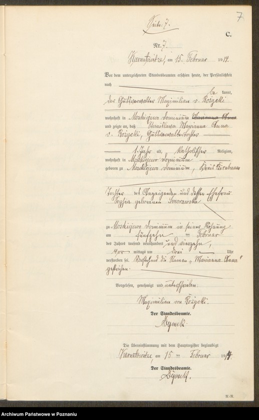 Obraz 9 z jednostki "Sterbe-Neben-Register"