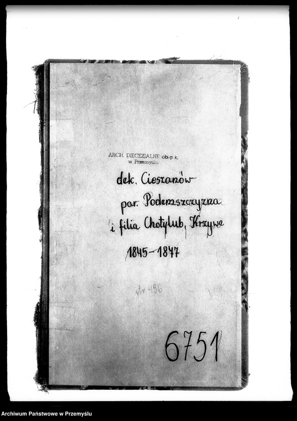 image.from.unit.number "[Kopie ksiąg metrykalnych parafii Podemszczyzna z filiami Chotylub, Krzywa (dekanat Cieszanów)]"