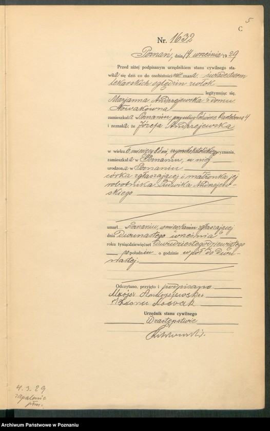 Obraz 7 z jednostki "Księga miejscowa zgonów tom IV [Rejestr główny zgonów]"