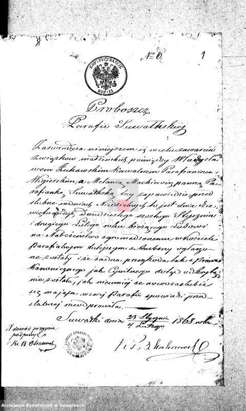 image.from.unit.number "Dokumenta k Aktom Brakočetanîi Vigerskago Prichoda s Goda 1868"