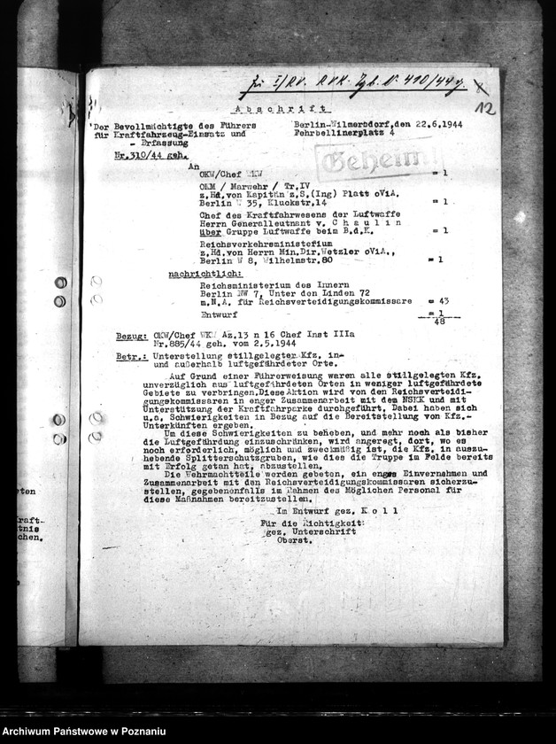 Obraz 16 z jednostki "Kraftfahrzeuge - Kriegswirtschaft"