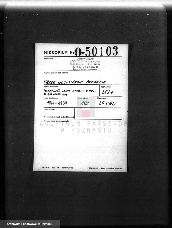 Obraz 2 z jednostki "Majętność leśna Mniszki w powiecie międzychodzkim"