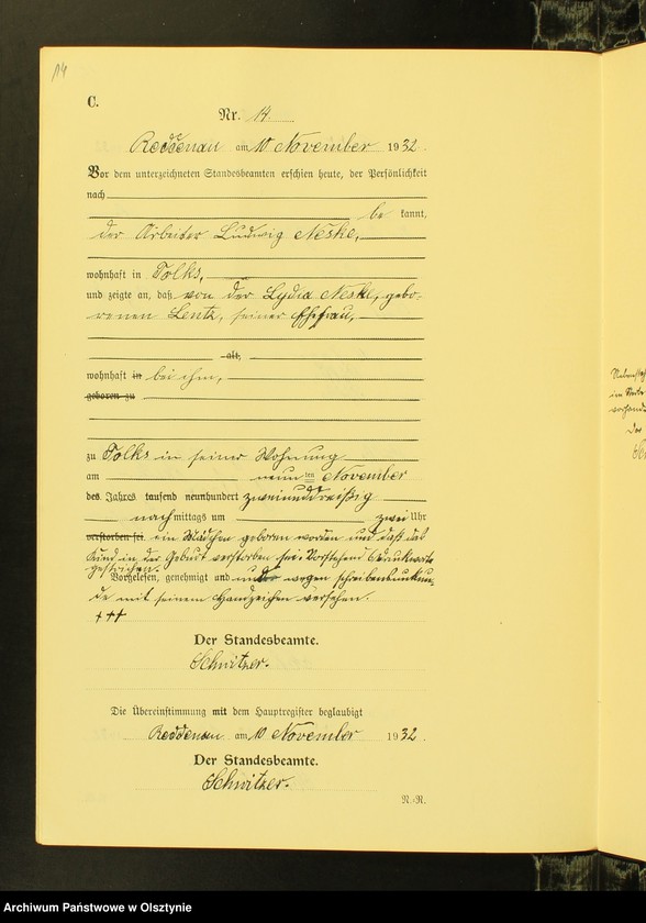 image.from.unit.number "Sterbe-Neben-Register Nr 1 - 19 [ Księga zgonów - wtóropis ]"