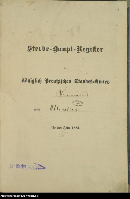 image.from.unit.number "Sterbe-haupt-Register Nr 1 - 101"