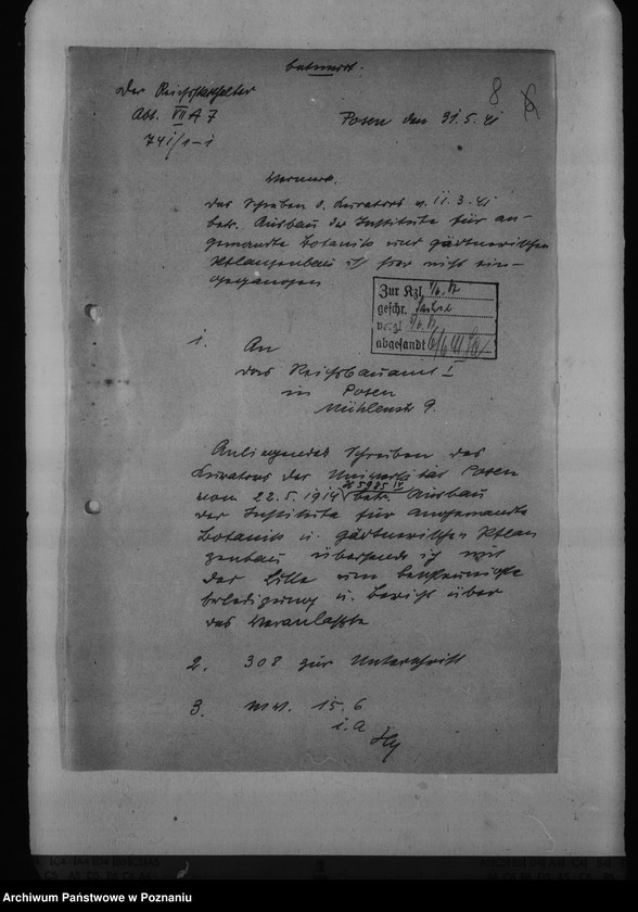 Obraz 12 z jednostki "Umbau- und Ausbauarbeiten für die Reichsuniversität Posen"