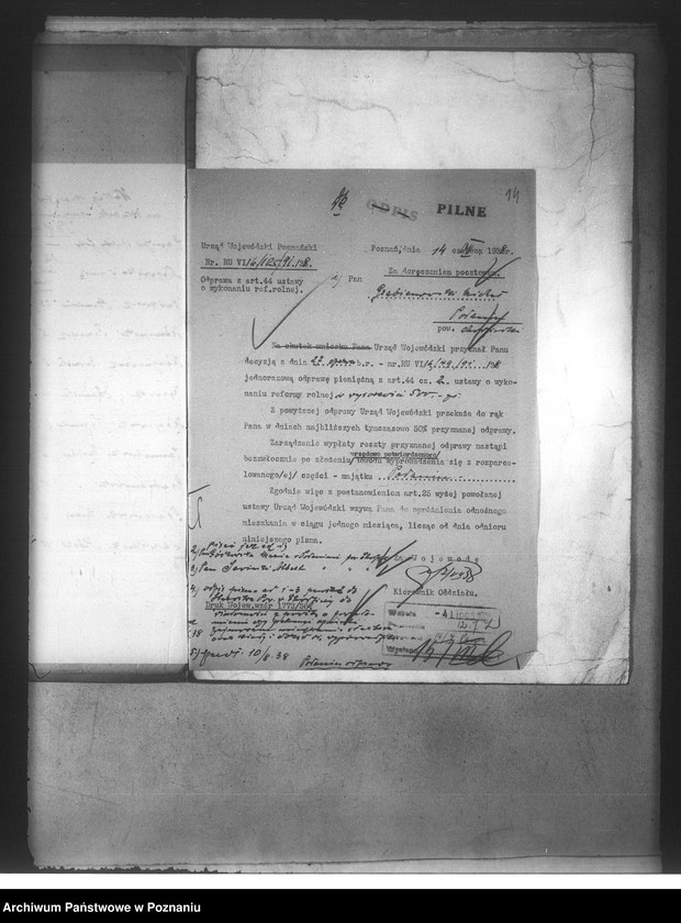 Obraz 18 z jednostki "Odprawy z art. 44 ustawy o wykonaniu reformy rolnej dla byłej służby folwarcznej Podanin powiat chodzieski"