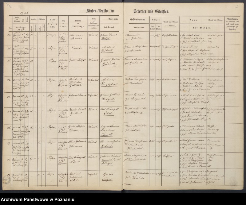 Obraz 6 z jednostki "[Akta urodzeń i chrztów, ślubów, zgonów]"