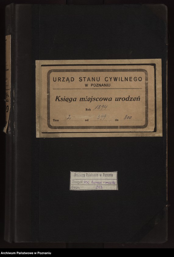Obraz 2 z jednostki "Księga urodzeń t. II"