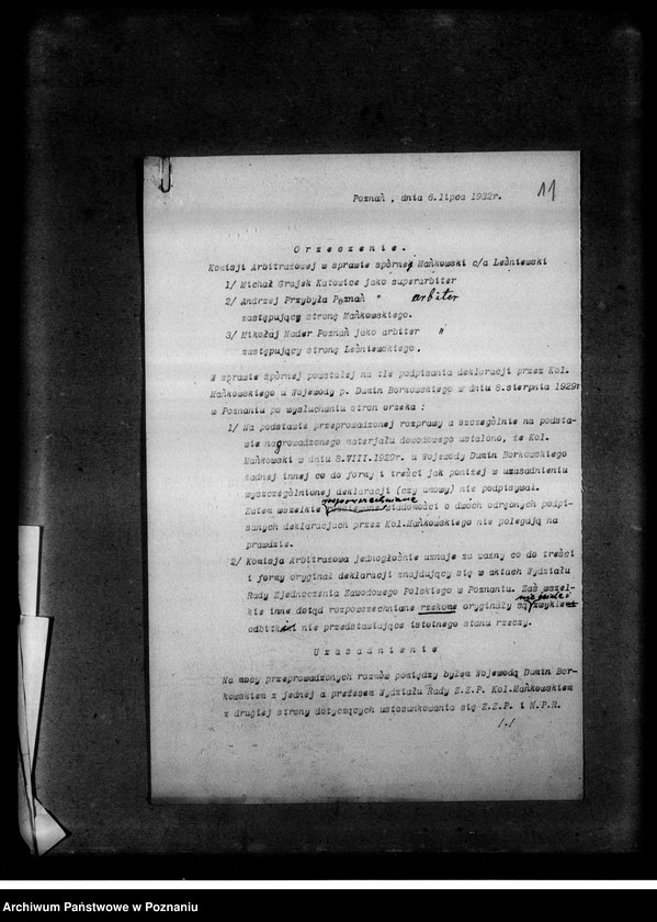 Obraz 15 z jednostki "Sprawa sporna Mańkowski c/a Leśniewski"