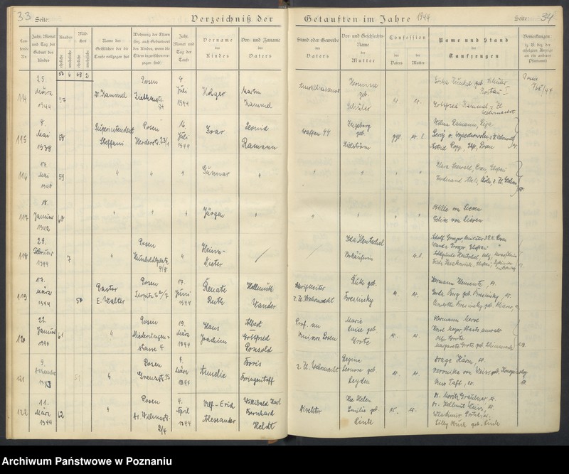 Obraz 20 z jednostki "Verzeichnis der Getauften"