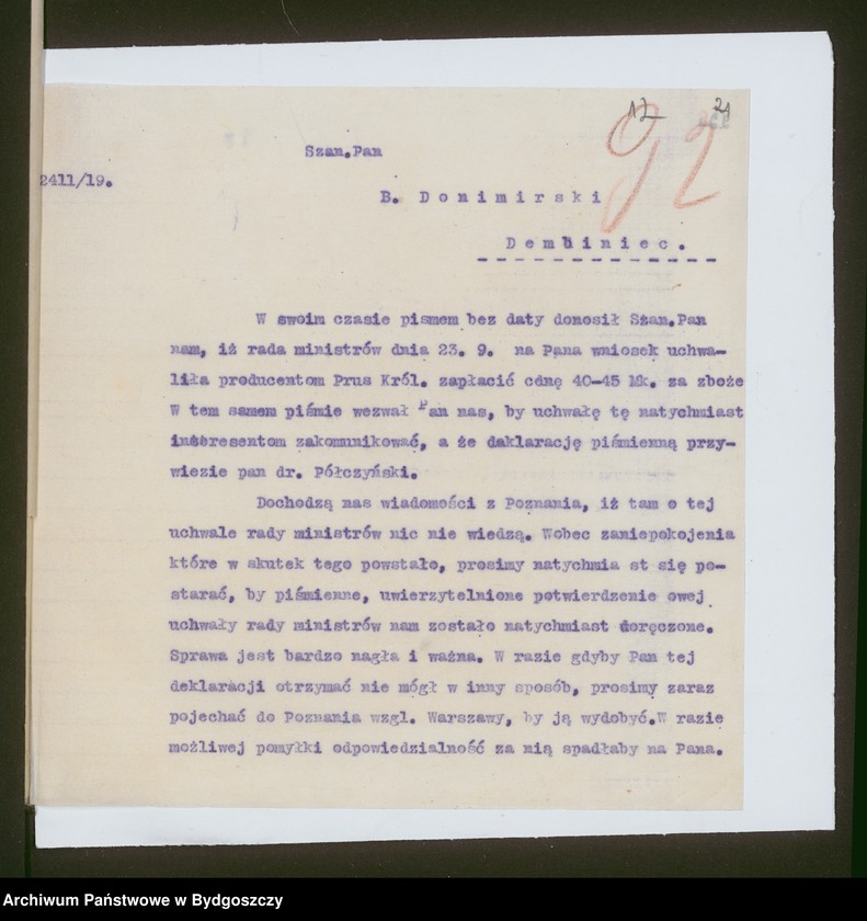 image.from.unit.number "Sprawy aprowizacyjne [wywóz żywności do Gdańska i Niemiec]"