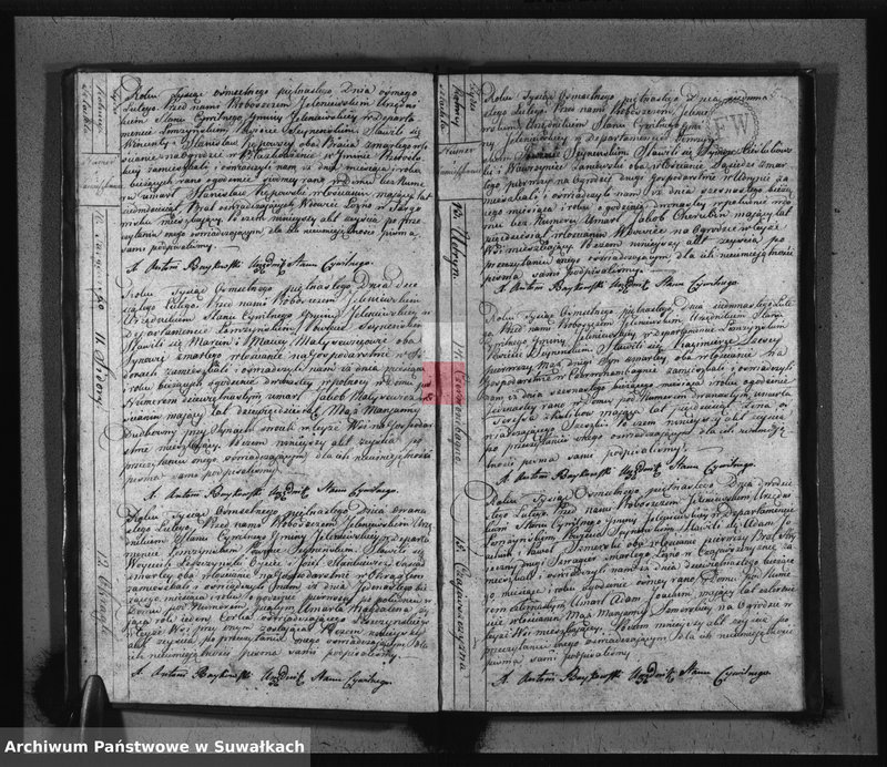 image.from.unit.number "Akta Urzędnika Stanu Cywilnego Gminy Jeleniewskiey Umarłych od Dnia 1-o Stycznia 1815. do ostatniego Grudnia tegoż Roku."
