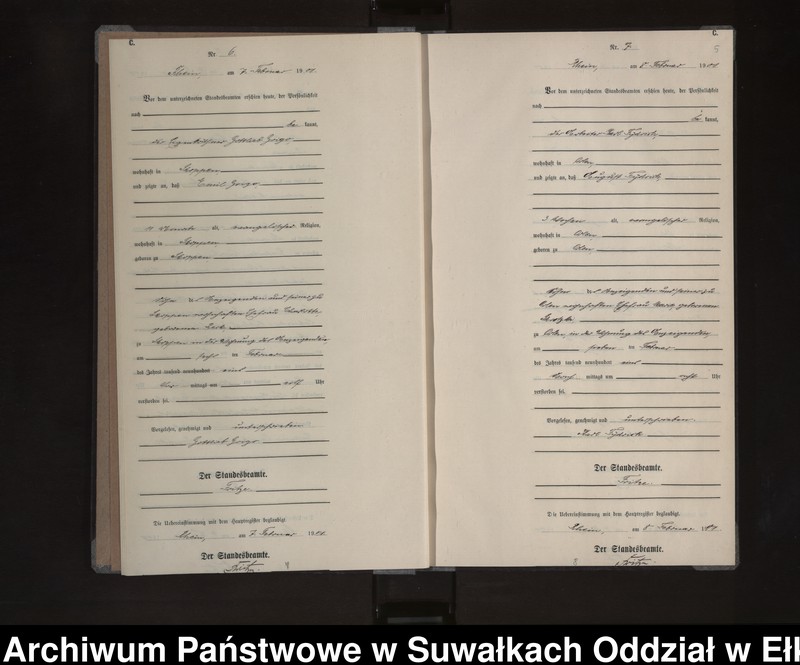 image.from.unit.number "Sterbe-Neben-Register des Königlichen Preussischen Standes-Amtes Orlen Kreis Loetzen"