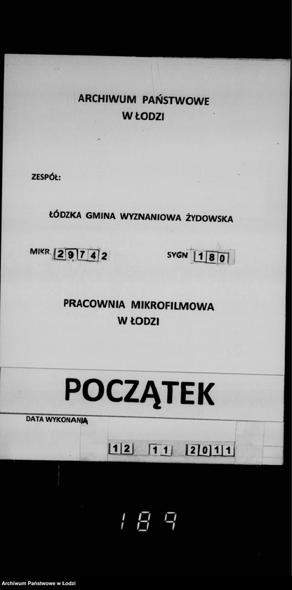 Obraz 1 z jednostki "Akta dotyczące nieetatowego duchownego H. Hercsztarka"