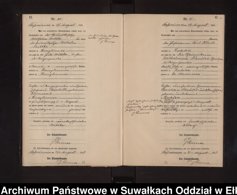 image.from.unit.number "Sterbe-Neben-Register des Preussischen Standes-Amtes Stasswinnen Kreis Lötzen"