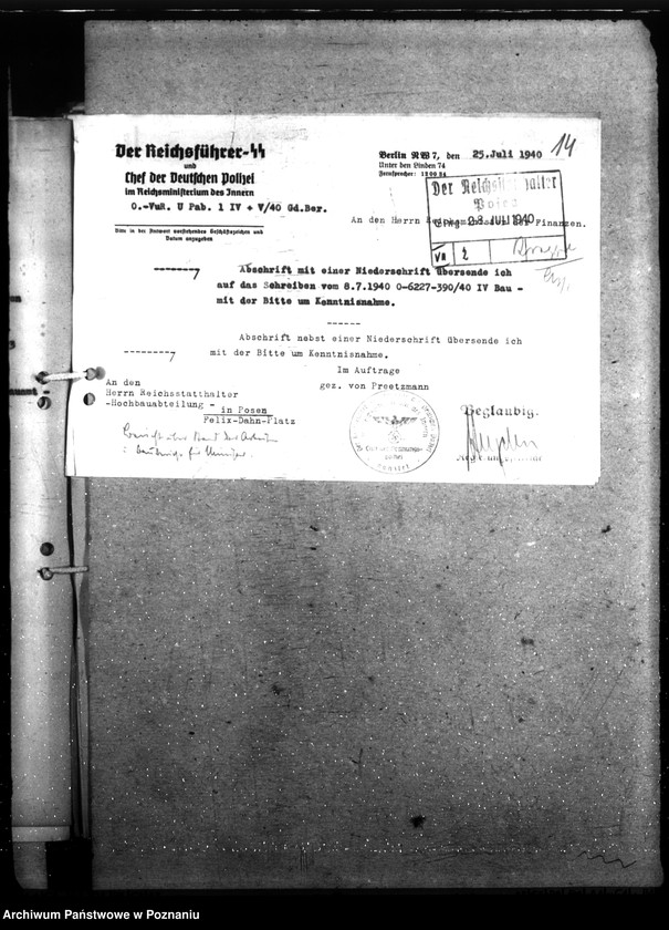 Obraz 18 z jednostki "Unterbringung der Motorisierten Gendarmerie Bereitschaft - Pabianice"