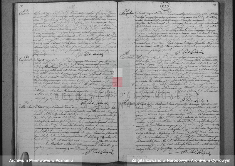 Obraz 12 z jednostki "Akta urodzeń, małżeństw i zgonów"