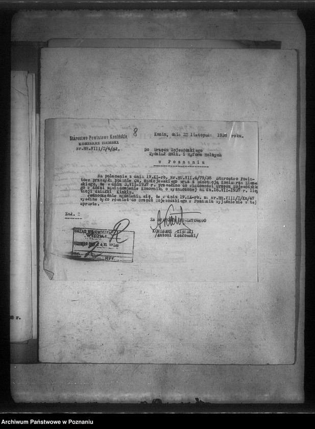 Obraz 12 z jednostki "/Sprawy związane z parcelacją majątku Kowalewo powiatu konińskiego"