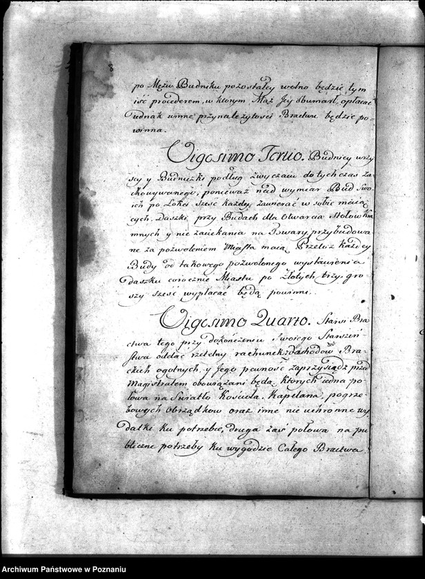 Obraz 12 z jednostki "Wypis. Komisja Dobrego Porządku nadaje bractwu budniczemu nowy statut."