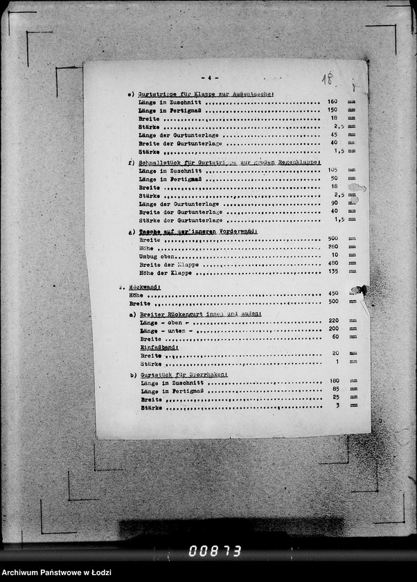 Obraz 20 z jednostki "306 Rucksack A-G. [Korespondencja, zamówienia i kalkulacje]"