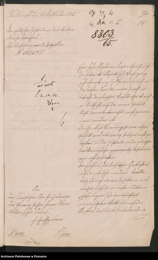 Obraz 20 z jednostki "Die von den Landräten erstatteten Quartalberichte über die politischien Zustände."