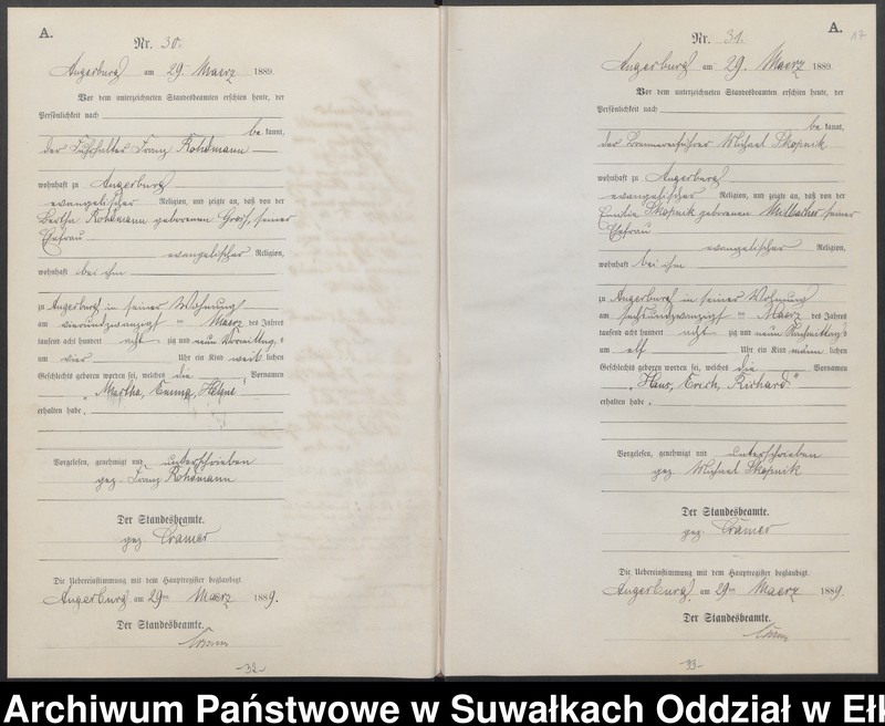 image.from.unit.number "Geburts-Neben-Register des Preussischen Standes-Amtes Angerburg Kreis Angerburg"