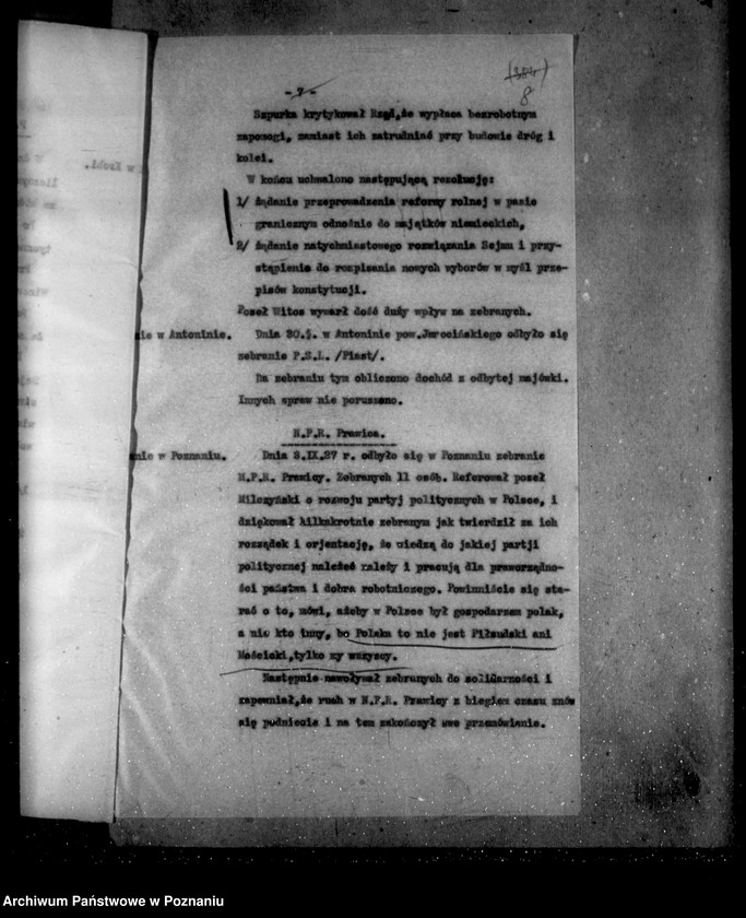 Obraz 12 z jednostki "Sprawozdania sytuacyjne tygodniowe za czas od 2 września do 27 października 1927 r."
