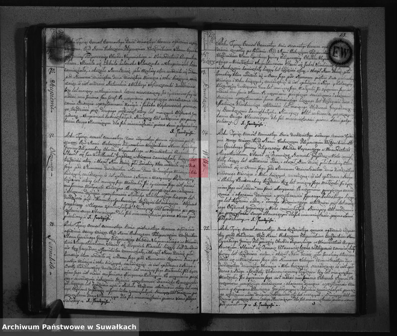 Obraz 15 z jednostki "Akta Urodzonych Gminy Filipowskiey od Dnia 1-go Stycznia 1818 R-u"