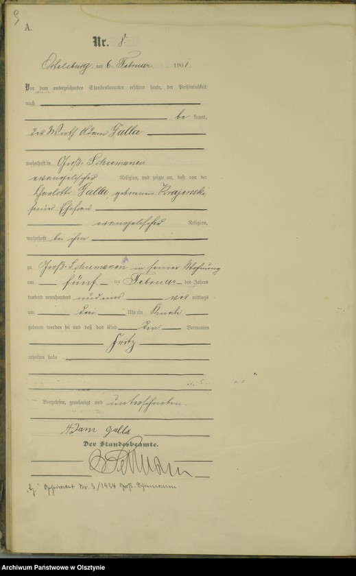 image.from.unit.number "Geburts-Haupt-Register Nr 1 - 85"