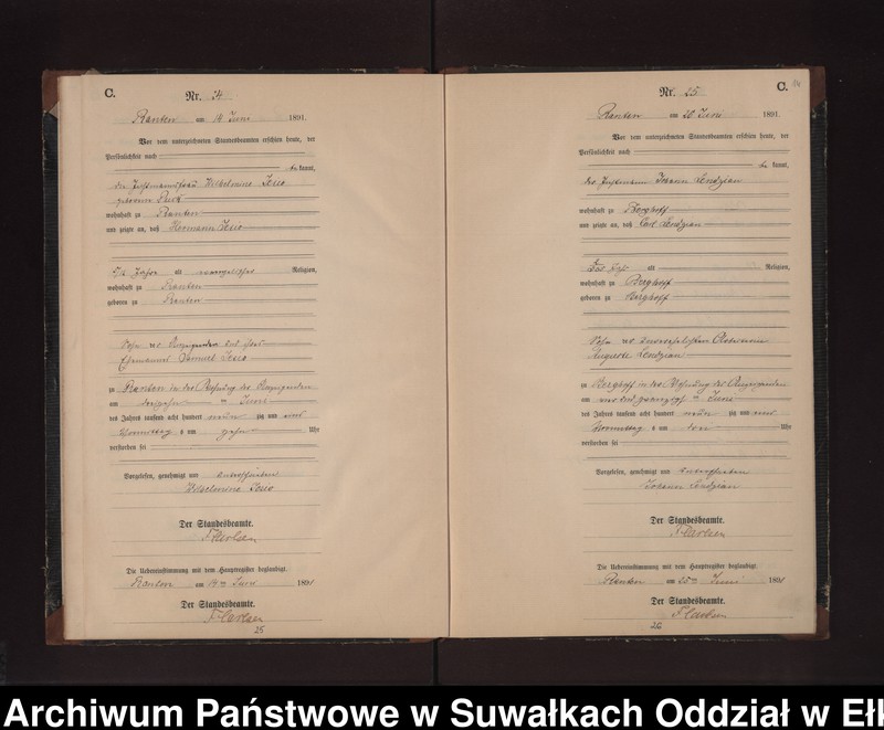 Obraz 17 z jednostki "Sterbe-Neben-Register des Preussischen Standes-Amtes Neuhoff Kreis Loetzen"