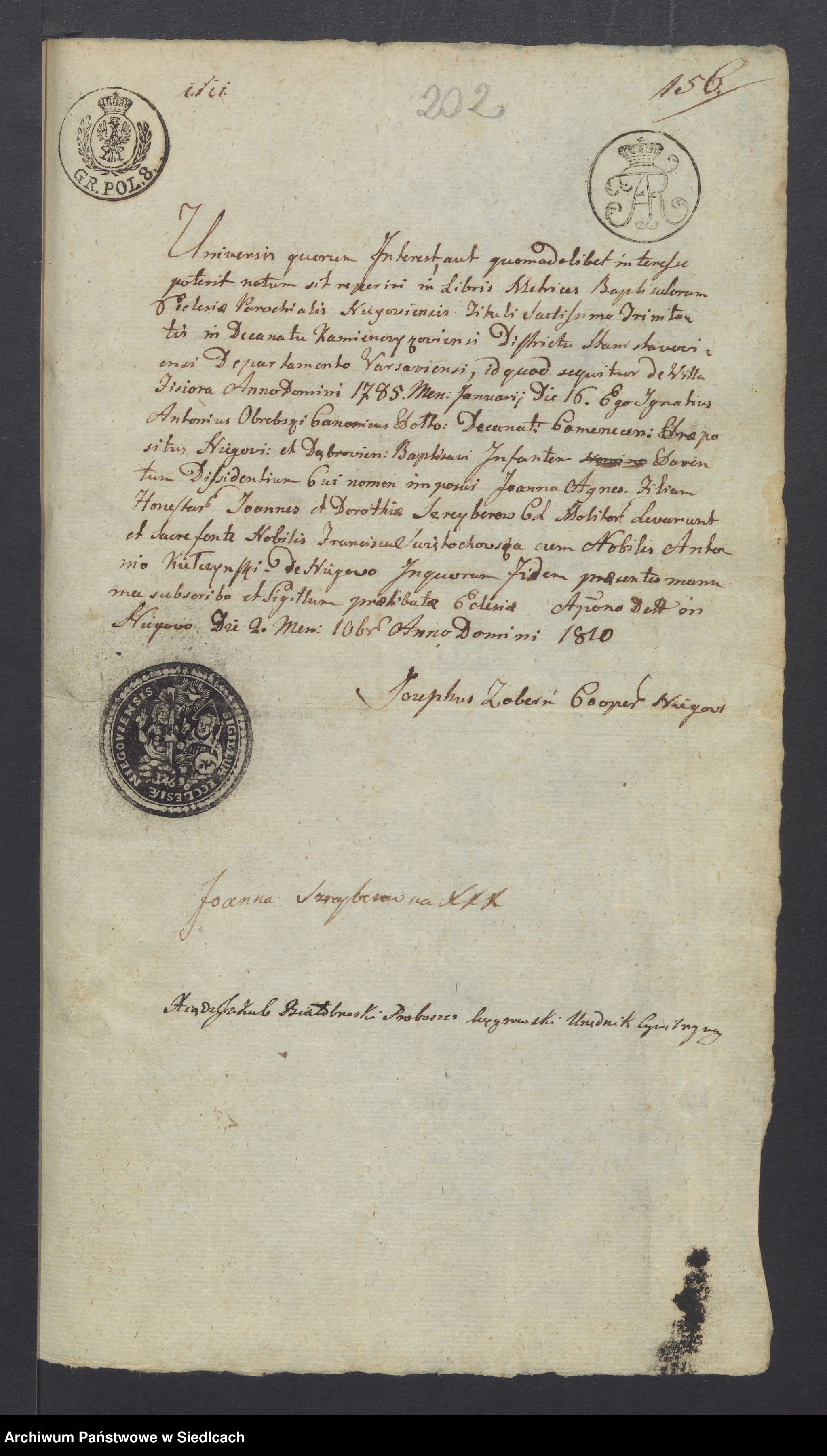 Skan z jednostki: Dowody do akt małżeństw