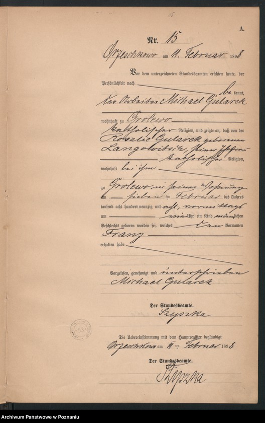 Obraz 18 z jednostki "Księga urodzeń"