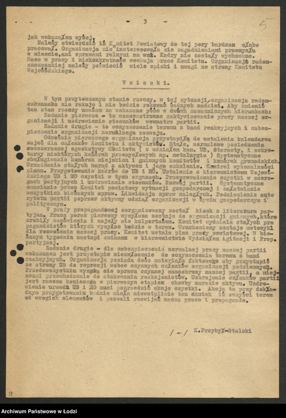 Obraz 6 z jednostki "Szkolenie partyjne - sprawozdania z [inspekcji w powiatach oraz instruktorów powiatowych z działalności]"