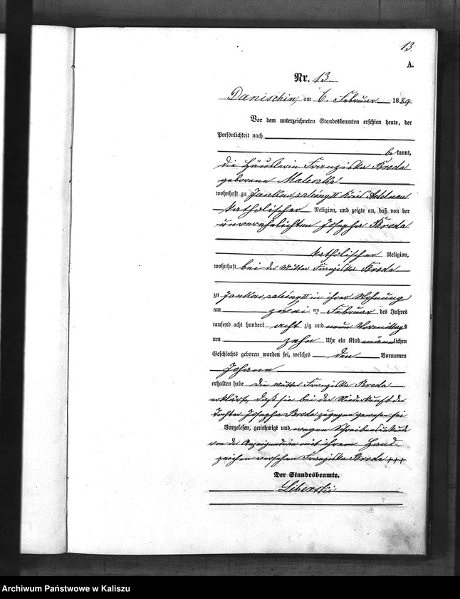 Obraz 16 z jednostki "[Księga urodzeń]"