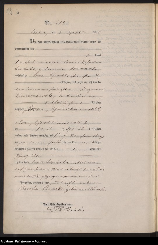 Obraz 15 z jednostki "Księga urodzeń t. II"