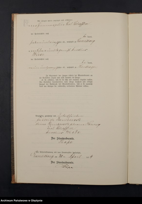 image.from.unit.number "Heiraths-Neben-Register Nr 1 - 19"