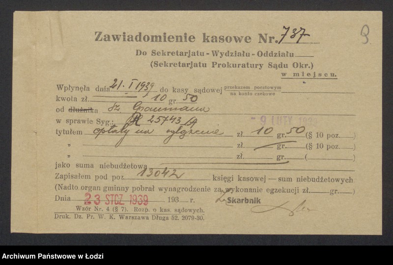 Obraz 11 z jednostki "Szlama Grauman- sprzedaż dodatków krawieckich"