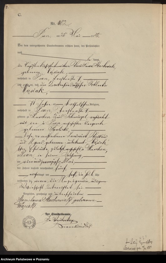 Obraz 4 z jednostki "Księga miejscowa zgonów tom III"