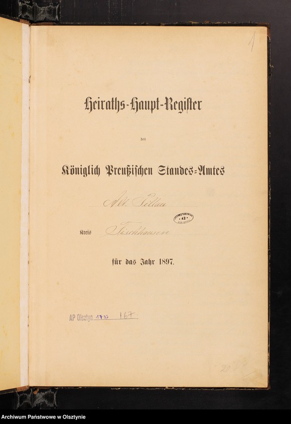 image.from.unit.number "Heiraths-Haupt-Register Nr 1 - 22"