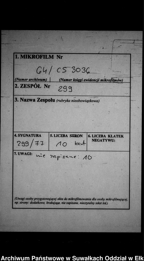 image.from.unit.number "Heirats-Neben-Register des Preussischen Standes-Amtes Gross Strengeln Kreis Angerburg"