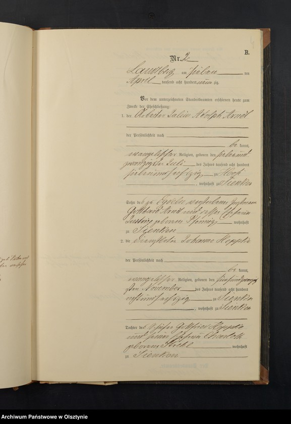 image.from.unit.number "Heiraths-Neben-Register Nr 1 - 19"
